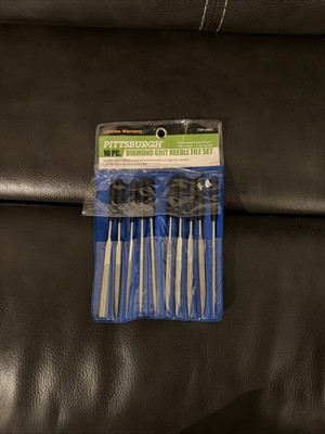 Pittsburgh 10 Pc Diamond Grit Needle File Set w/Pouch #69876 In Pouch