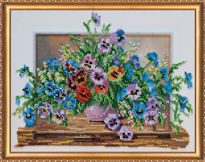 Flowers Summer aroma-1 Bead Embroidery Kit   DIY Beaded Home Decor Wall Art