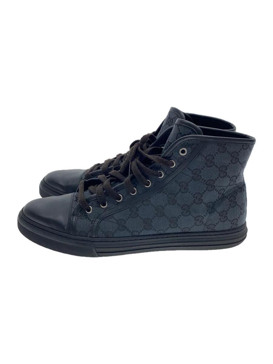 GUCCI グッチ GG Canvas ハイトップ Sneakers スニーカー GUCCI high top sneakers GG canvas US 10.5 navy Used | eBay