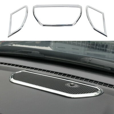 Chrome Center Console Speaker Decor Frame Trim Cover For Dodge Ram 1500 2018+