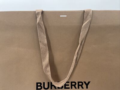 Authentic Burberry Large Gift Shopping Brown Bag 21.25 x 16.5 x 8
