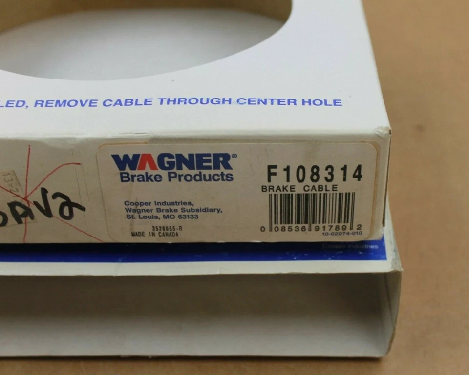Cable de freno de estacionamiento trasero derecho Wagner NOS - Se adapta a: 84-85 Oldsmobile Omega-F108314 Foto 3 de 4