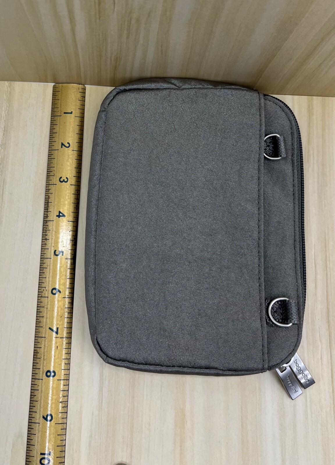 Baggallini Double Zip Gray Adjustable Crossbody A… - image 9