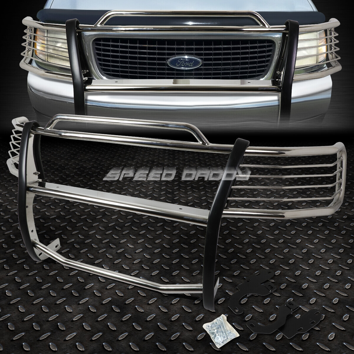 FOR 9903 EXPEDITION F150 F250 2WD CHROME S.STEEL FRONT BUMPER BRUSH