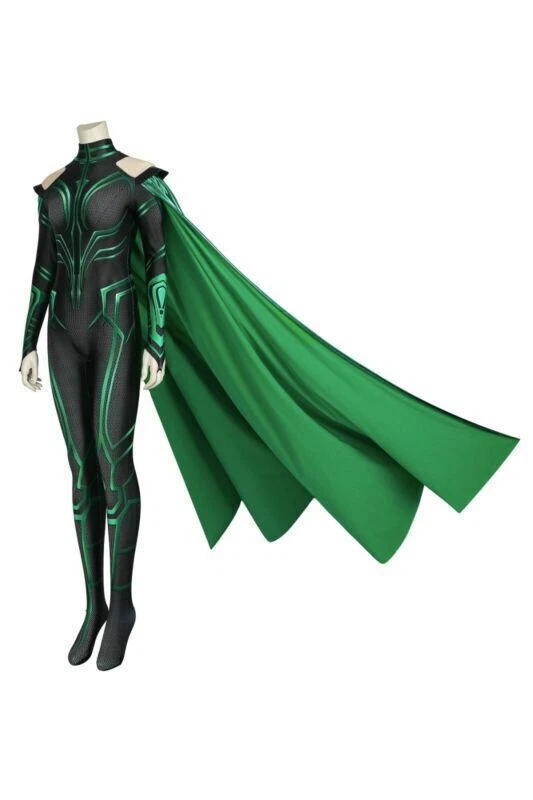 Thor 3 Ragnarok Remolque Hela Disfraz Juegos con disfraces Zentai Mono Capa Traje Completo Foto 4 de 4