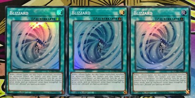 3x Blizzard ROTD-DE063 SUPER RARE DEUTSCH 1.Auflage Playset NM Yu-Gi-Oh