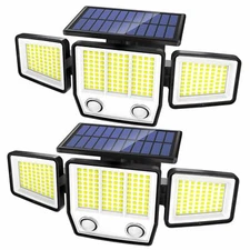 Solar Motion Sensor Outdoor Lights 3000lm Led Outdoor Motion Lights With Dual Se
