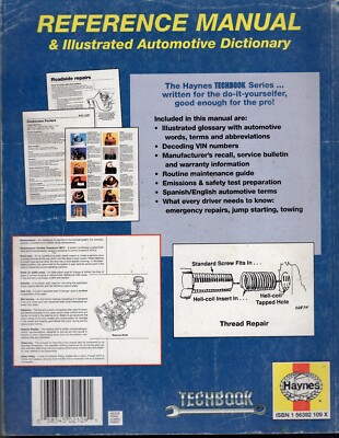 Haynes TECHBOOK Automotive Reference Manual & Illustrated