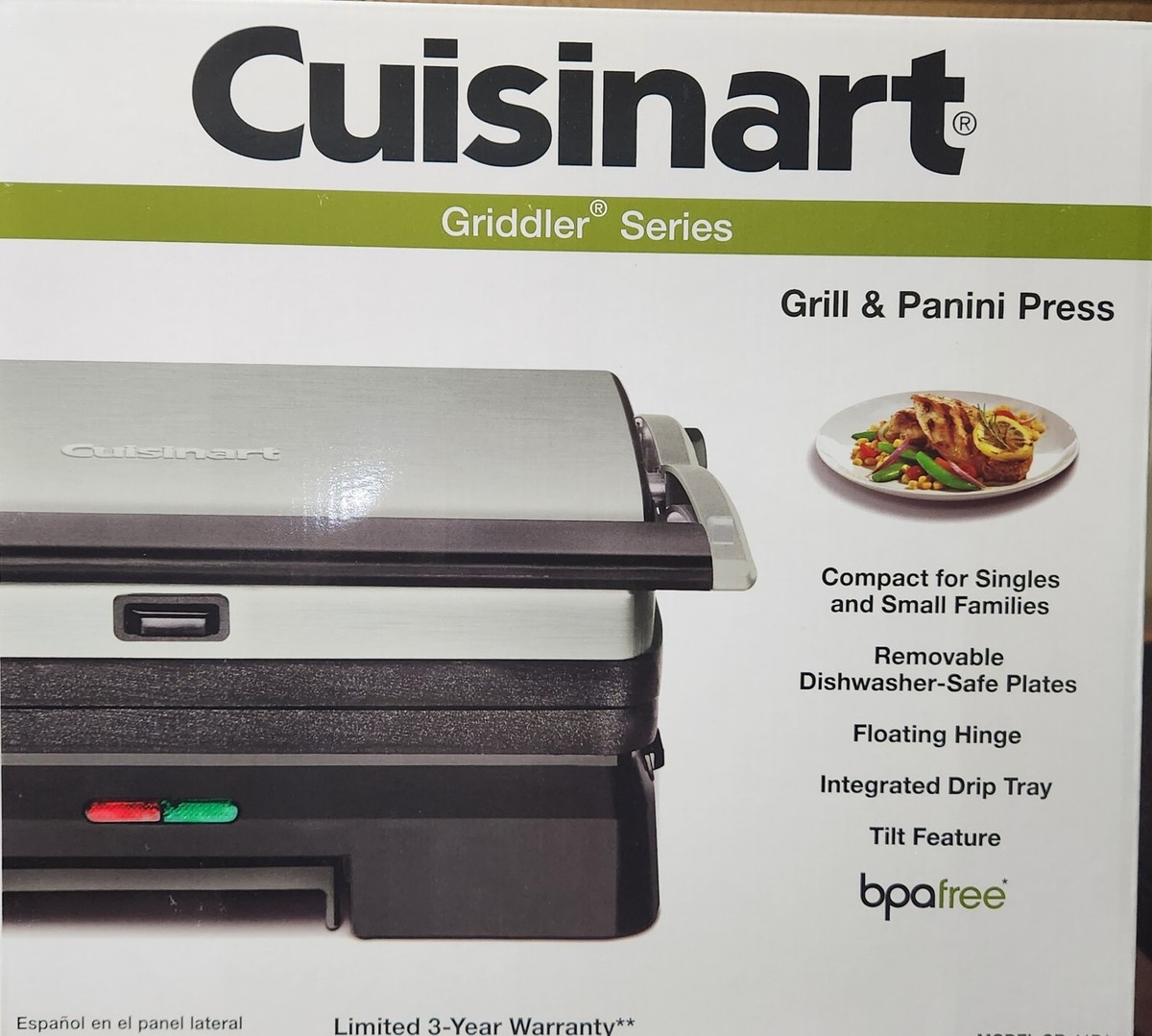 Cuisinart Grill Panini Press Model GR11-P1 NEW In Box