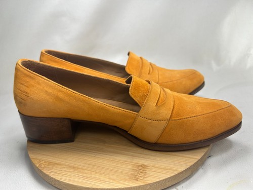 Thelma gelber Wildleder Leder Damen Penny Halbschuh Größe 39 9/Italien Sonnenblume - Bild 11 von 19