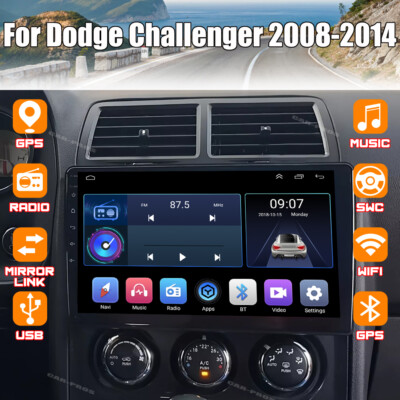 For Dodge Challenger 2008-2014 Apple CarPlay Android13 Car Stereo Radio WiFi GPS