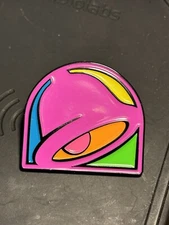 Taco Bell Hat Pin Neon Colors Live  Mas New Rare Cap Shirt Lapel Mild Hot Fire