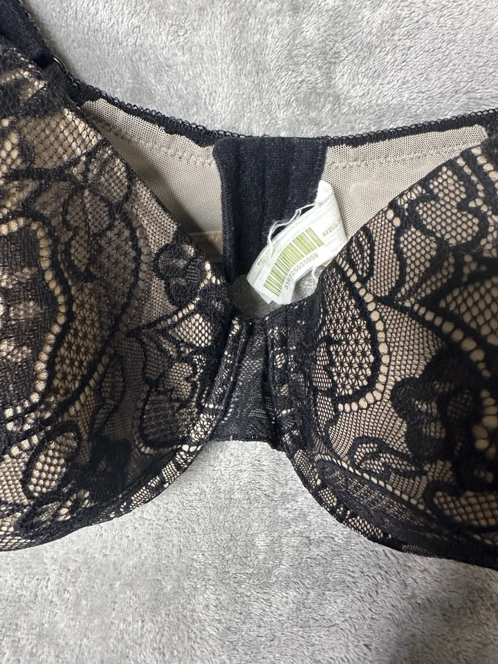 Motherhood Maternity Bra Womens 38E Black Lace Over Underwire  - Image 3 of 4