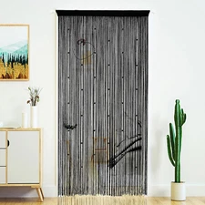 Beaded Curtain Door String Curtains for Doorway Tassels Beads Hanging Fringe Hip