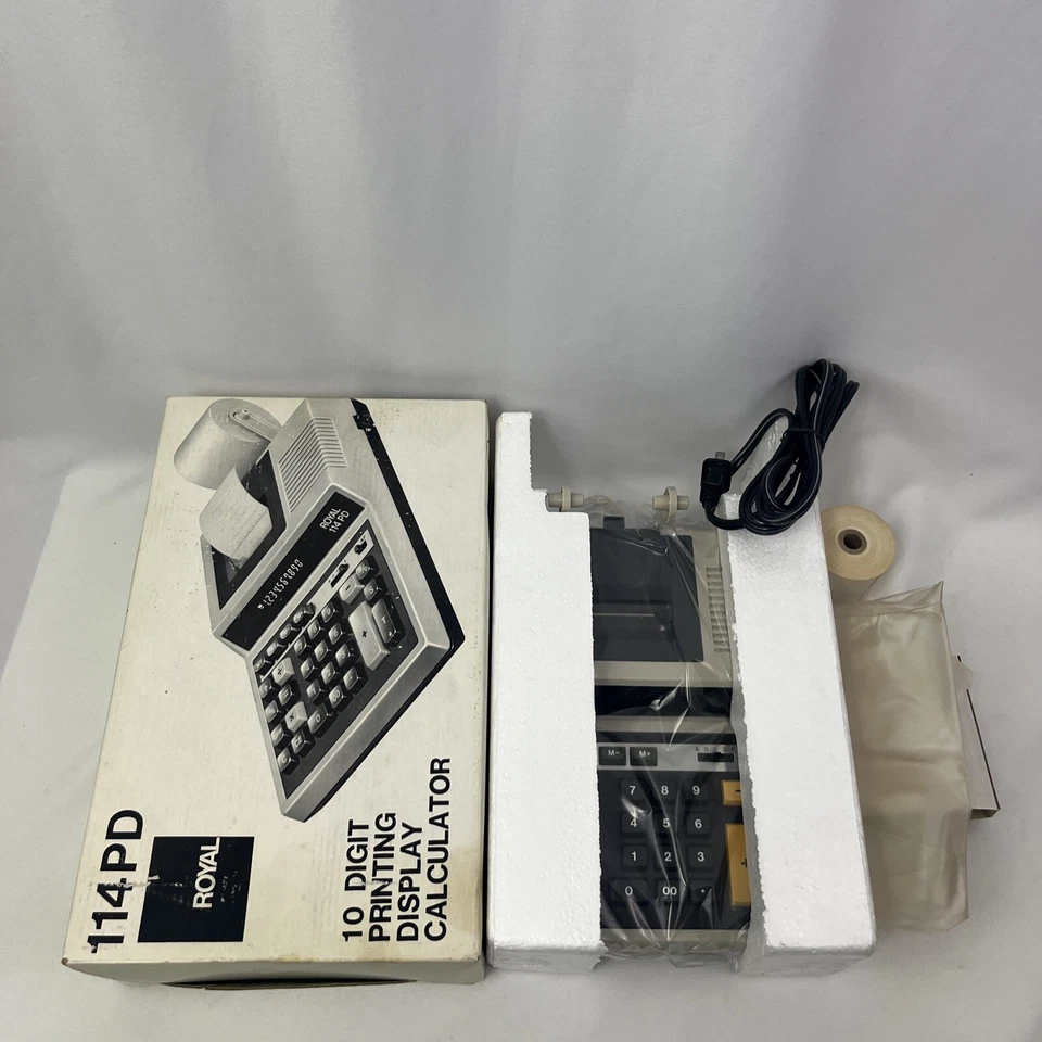 Vintage Royal 114PD Electronic 10 Digit Printing Display Calculator - Image 2 of 4