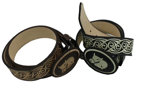 AUTÉNTICOS CINTURONES MEXICANOS WESTERN charro piteado toro trenzados | eBay