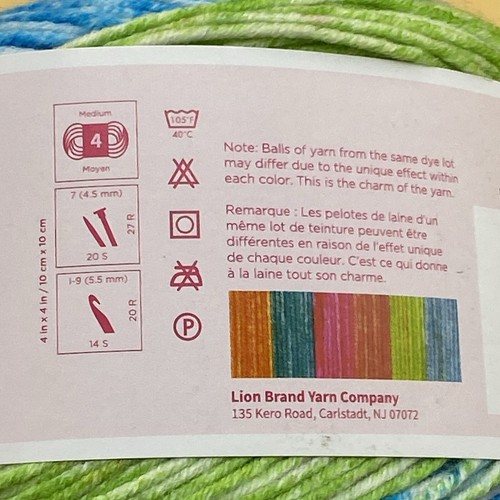 Lion Brand Mandala Ombre Yarn- Color Happy - 2 Pack - Picture 6 of 7