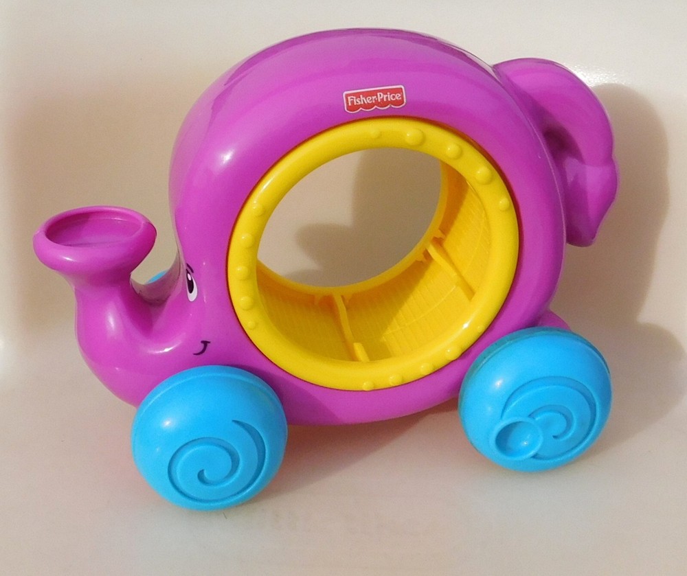 PURPLE ELEPHANT Fisher Price on Wheels Yellow Hamster Wheel Toy 2011