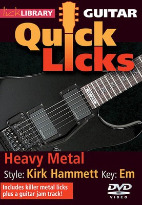 Heavy Metal Quick Licks Guitar Lessons Learn Kirk Hammett Style Video DVD