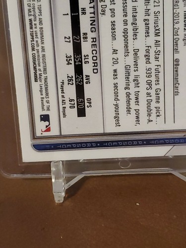 2021 Bowman Chrome Draft Refractor Bobby Witt Jr Prospect #BDC-47 - Picture 11 of 11