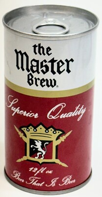 VNTG Steel Beer Can The Master Brew Brewed by Walter's Brewing Co Wisconsin, USA