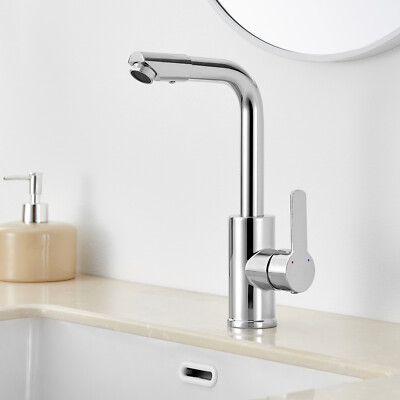 Robinet De Salle De Bain 360° Rotatif - Montage Mural Gris Gun - Neuf Avec Garantie 3 Ans