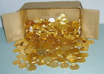 50 GOLDEN $1 DOLLAR  SIZE SLOT MACHINE TOKENS - NEWLY MINTED