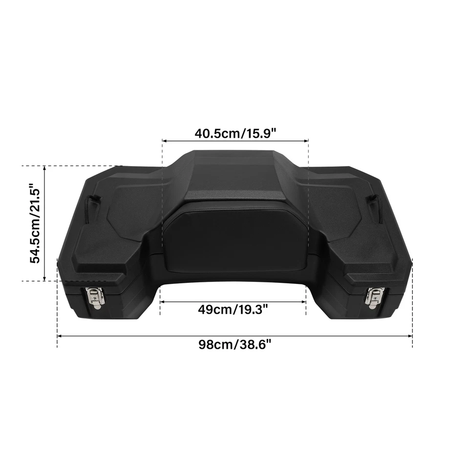 82L ATV Rear Seat Cargo Storage Helmet Box Trunk Box Luggage Lounger Waterproof - Image 4 of 4