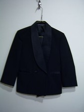 Black Tuxedo Coat - 2 Button double breasted Shawl Lapel - boys sizes 3 thru 16