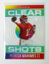 PATRICK MAHOMES II 2021 PANINI ILLUSIONS CLEAR SHOTS Green Insert ACETATE Chiefs