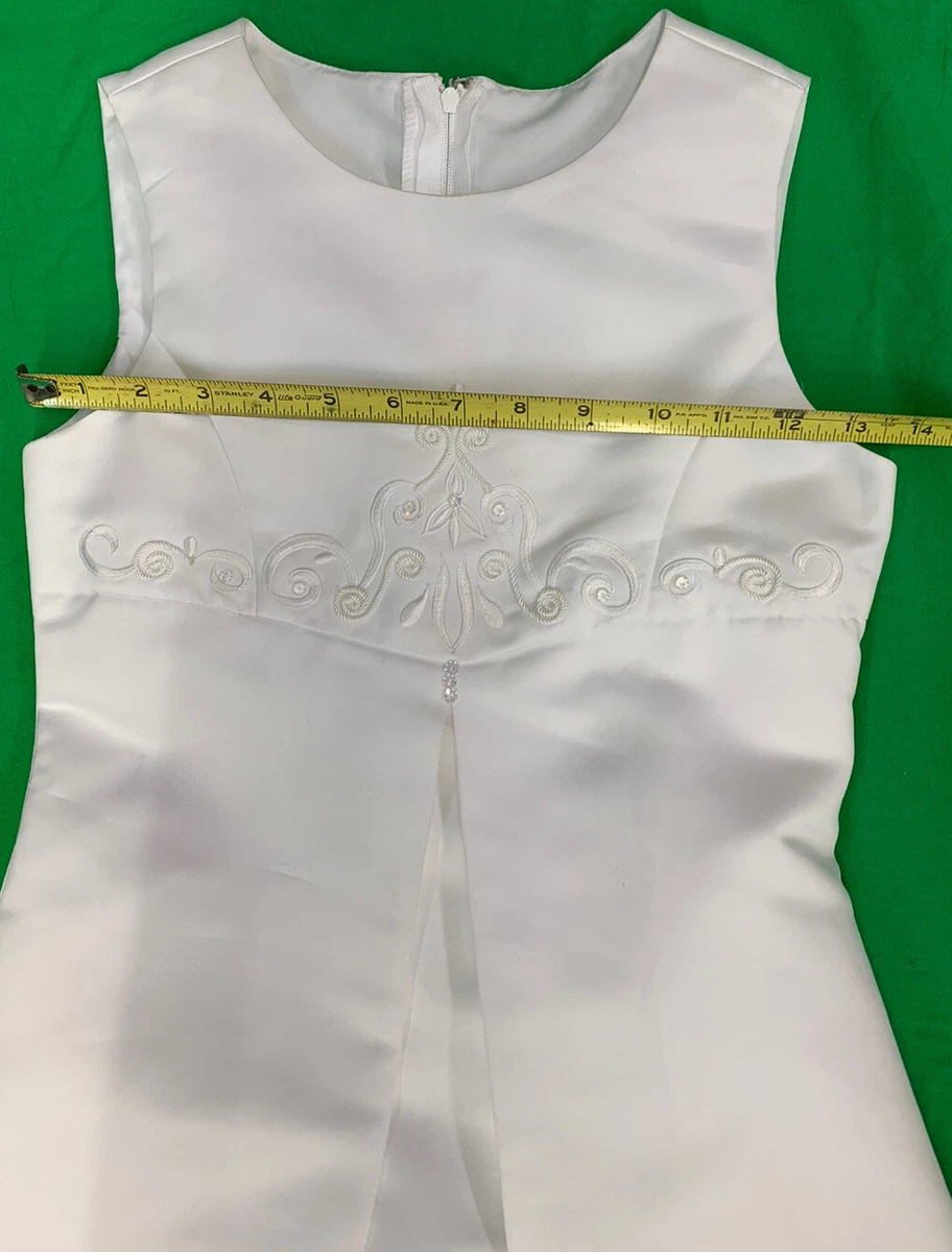 St Tropez David s Bridal Confirmation Dress White Sz 10
