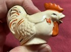 USED VINTAGE Porcelain Roosters Salt & Pepper Shaker Set Corks Intact From Japan — photo 5