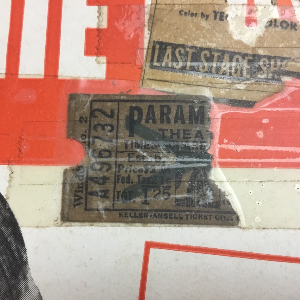 JOHNNIE RAY SONGBOOK 1952 WITH PARAMOUNT TICKET STUB & AD TAPED to