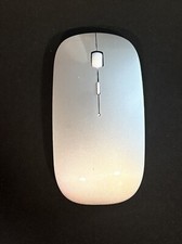 Gray wireless mouse for laptop, pad included