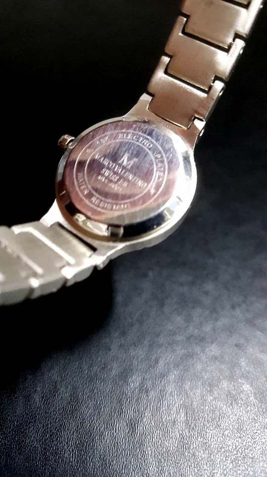 Ladies Marco Valentino Black Dial Electro Plated Case & Stainless Steel Band. - image 4 of 4