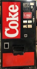 Vintage Dixie-Narco Coca-Cola Vending Machine with Can Wave Graphics