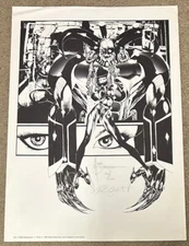 1987 SIGNED Mark Beachum Rick Bryant Poster Print Numbered 102/250 / Sci Fi Babe