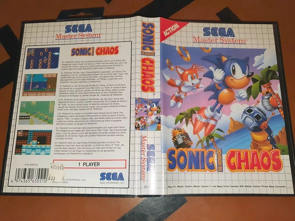 Sonic Chaos - Sega Master System/Ms Game - Complete Mint ##