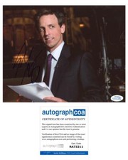 Seth Meyers "Late Night with Seth Meyers" AUTOGRAPH Signed 8x10 Photo D ACOA