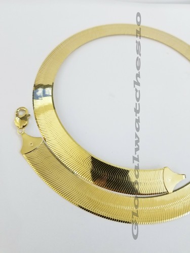 Solid 10K Gold 5mm-15mm Herringbone 