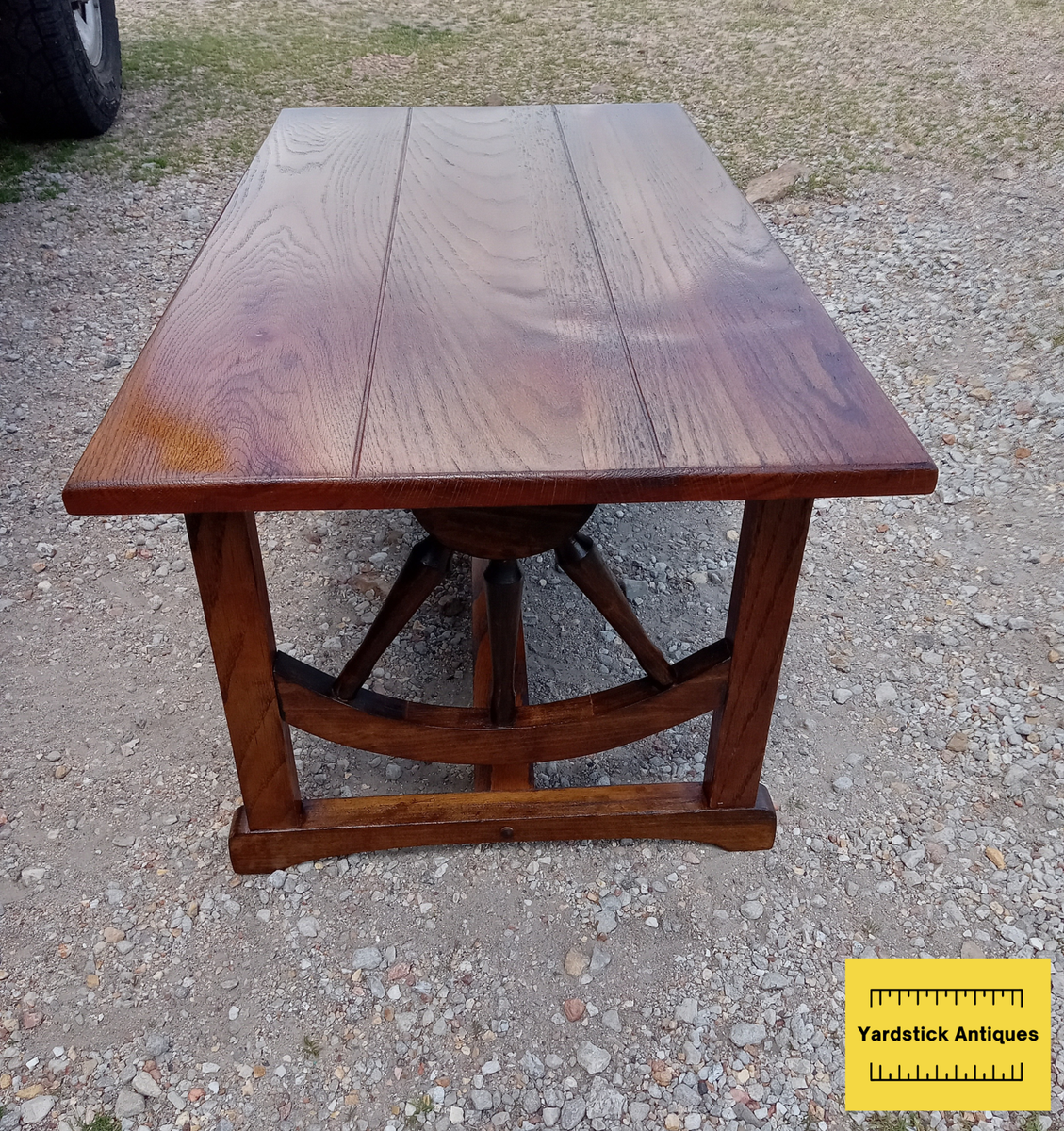 Source Wheel Table Antique Oak Wagon Wheel Table 240x240