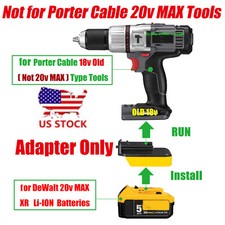 1x Adapter Suitable for Porter Cable 18v Old Tool To for Dewalt 20V XR Batteries