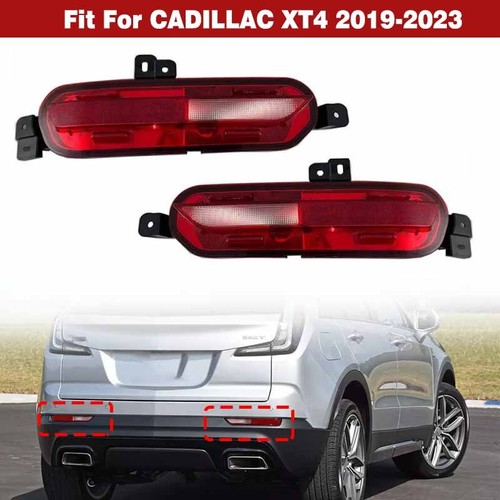 Pair Rear Bumper Fog Light Taillamp Turn Signal Light For Cadillac XT4 2019-2023 - Picture 8 of 10