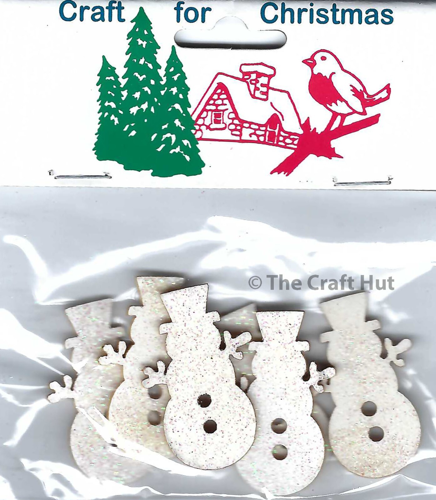 Trimits Craft Embellishments Scrapbook Card Making Glittery Christmas Snowmen