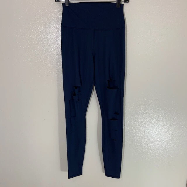 alo-yoga high waist ripped warrior leggings