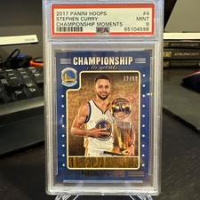 2017-18 Panini NBA Hoops Championship Moments #4 Stephen Curry PSA 9 Mint /99 VS