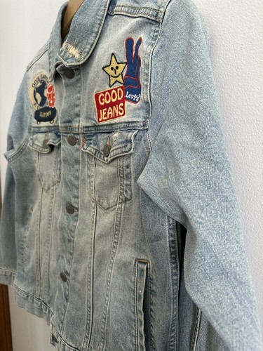 Levi Strauss & Co Embroidered Youth Denim Jean Jacket Kids Size L Or 12 / 13 Yrs - Picture 8 of 8