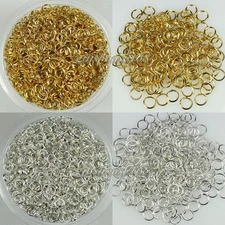Wholesale! 2000pcs 3mm,4mm,5mm,6mm,7mm,8mm,9mm Metal Jump Rings Gold/Silver Plt