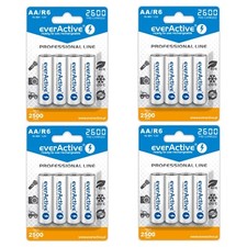 16 x everActive AA 2600mAh NiMH Rechargeable Batteries PreCharged DECT Phone LR6 2.61 per battery