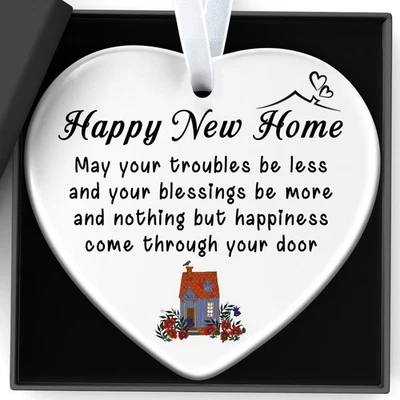 YCLEKIQA New Home Gifts House Warming Gifts New Home 2025 Ceramic Ornament With Gift Box
